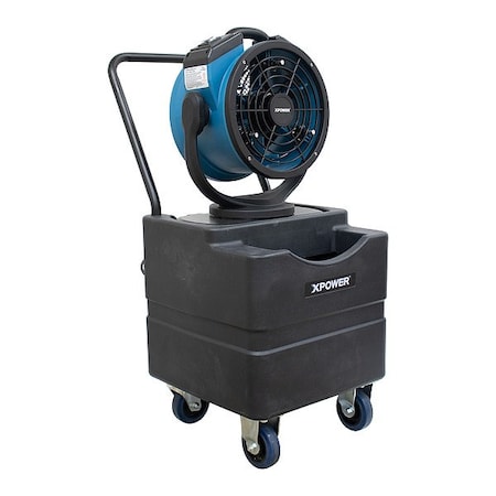 Industrial Misting Fan, Floor, Pedestal Mount, Not Applicable Blade Dia, 115V AC, 1, 000 cfm MPN:FM-68WK