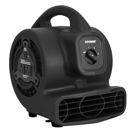 Multi-Purpose Mini Mighty Air Mover/Utility Fan/Dryer/Blower, 600 CFM MPN:P-80A-Black