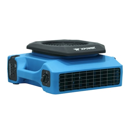 650 CFM, 3 Speed Low Profile Air Mover, Floor Fan, Carpet Dryer with Built-in Power Outlets MPN:PL-650A