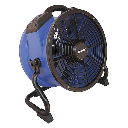 Industrial High Temperature Axial Air Mover W/ Power Outlets for Daisy Chain, 1/4 HP, 1720 CFM, 1.6 Amps, Variable Speed MPN:X-35AR