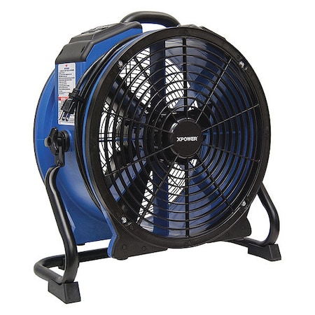 Industrial High Temperature Axial Air Mover W/ Power Outlets and 3 hr Timer, 1/3 HP, 3600 CFM, 2.8 Amps, Variable Speed MPN:X-48ATR