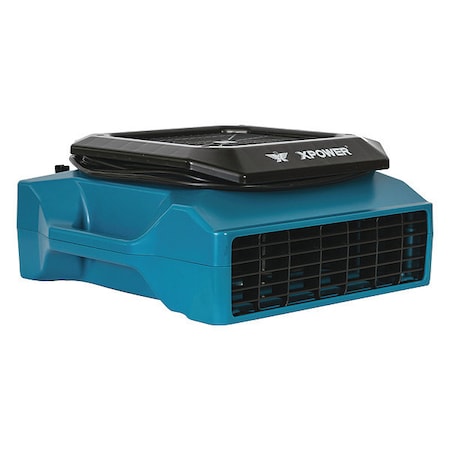 Low Profile Air Mover W/ GFCI Power Outlets for Daisy Chain (ABS), 1/3 HP, 1150 CFM, 2.8 Amps, 2 Positions, 5 Speeds MPN:XL-730A