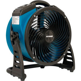 XPOWER P-26AR 1300 CFM 4 Speed Industrial Axial Air Mover Blower Fan with Built-in Power Outlets P-26AR
