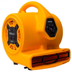 XPOWER Multi-Purpose Mini Mighty Air Mover With Built-in Power Outlet 3 Speed 1/5 HP 800 CFM P-130A