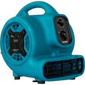 XPOWER Mini Air Mover w/Daisy Chain & 3-Hour Timer 4 Positions 3 Speeds 1/5 HP - P-230AT-Bl P-230AT-Bl