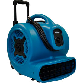 XPOWER Stackable Air Mover With Telescopic Handle & Wheels 3 Speed 1 HP 3600 CFM X-830H