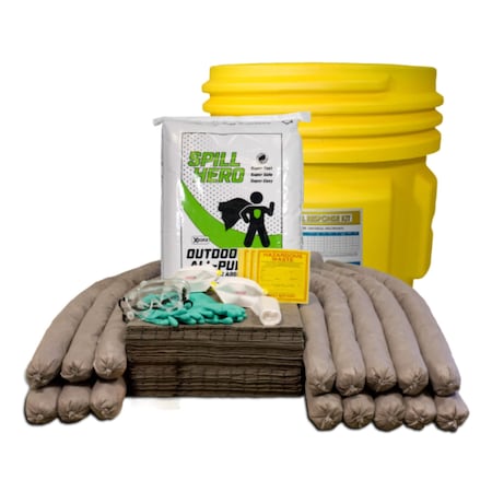 Spill Kit, Outdoor, 65 gal. MPN:XKD65D
