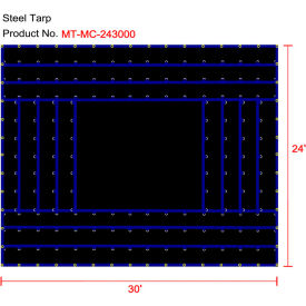 Xtarps MT-MC18-B2430 Heavy Duty Flatbed Truck Tarp Machinery Tarp 24'W x 30'L Black MT-MC18-B2430