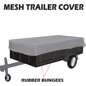 Xtarps MT-TT-0608 Utility Trailer Mesh Cover 6'W x 8'L Black MT-TT-0608