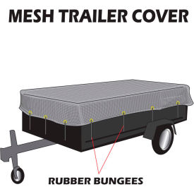 Xtarps MT-TT-0610 Utility Trailer Mesh Cover 6'W x 10'L Black MT-TT-0610