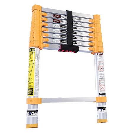 Aluminum Telescoping Extension Ladder, 250 lb Load Capacity MPN:750P+