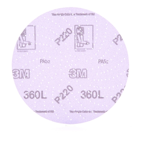 Film Disc 360L, 6 in Dia, 600LG, Aluminum Oxide, P220 Grit, Open Coat Type MPN:7100242232