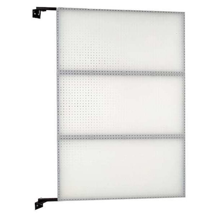 48 In. W x 72 In. H x 1-1/2 In. D Wall Mount Double-Sided Polypropylene Swing Panel Pegboard MPN:W1-D
