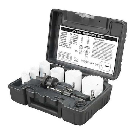 Locksmith Bi-Metal Hole Saw Kit, 9 pcs. MPN:D9591