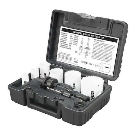 Plumber Bi-Metal Hole Saw Kit, 9 pcs. MPN:D9592