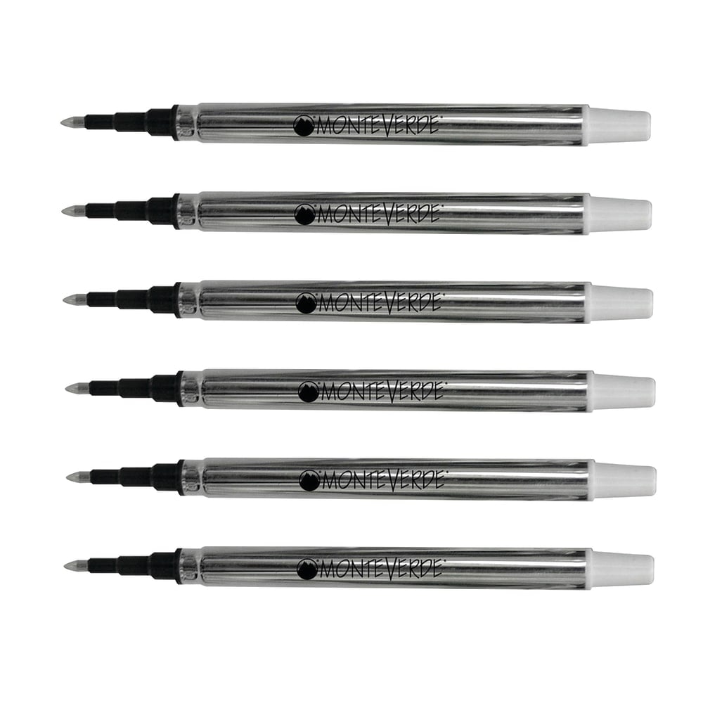 Monteverde Rollerball Refills For Sheaffer Rollerball Pens, Fine Point, 0.5 mm, Blue, Pack Of 6 Refills MPN:S223BU