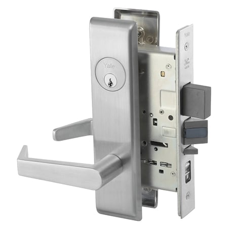 Mortise Apartment or Dormitory Entrance Lock w/Auxiliary Latch, AUCN Trim, Satin Chrome MPN:AUCN8847FL 626