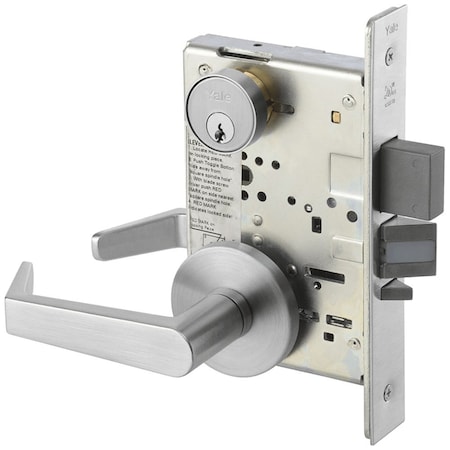 Mortise Apartment or Dormitory Entrance Lock w/Auxiliary Latch, AUR Trim, Satin Chrome MPN:AUR8847FL 626