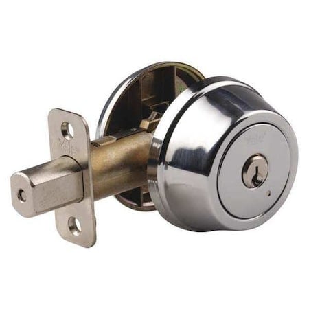 Deadbolt, Chrome, Single, 6 Pins, Metal MPN:D881713