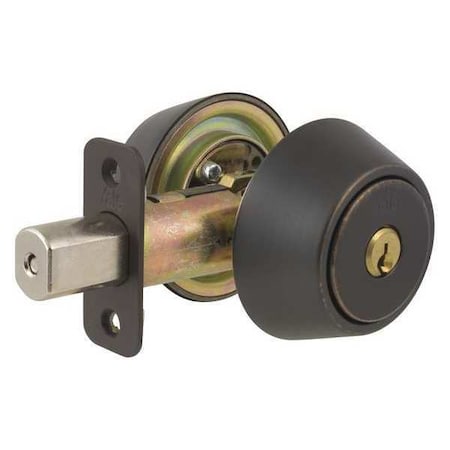 Deadbolt, Brass, Double, 6 Pins, Metal MPN:D982K01