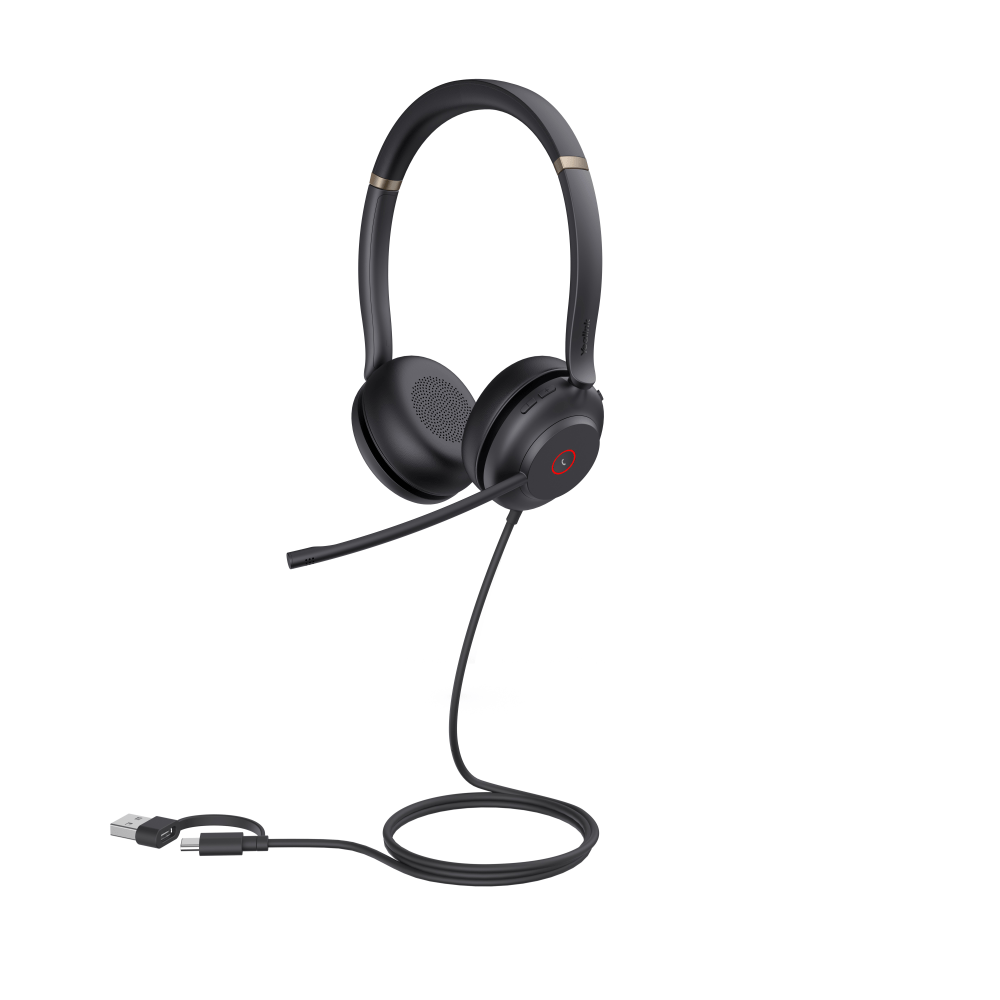 Yealink UH37 Dual UC USB-C/A Headset, Black MPN:1308141