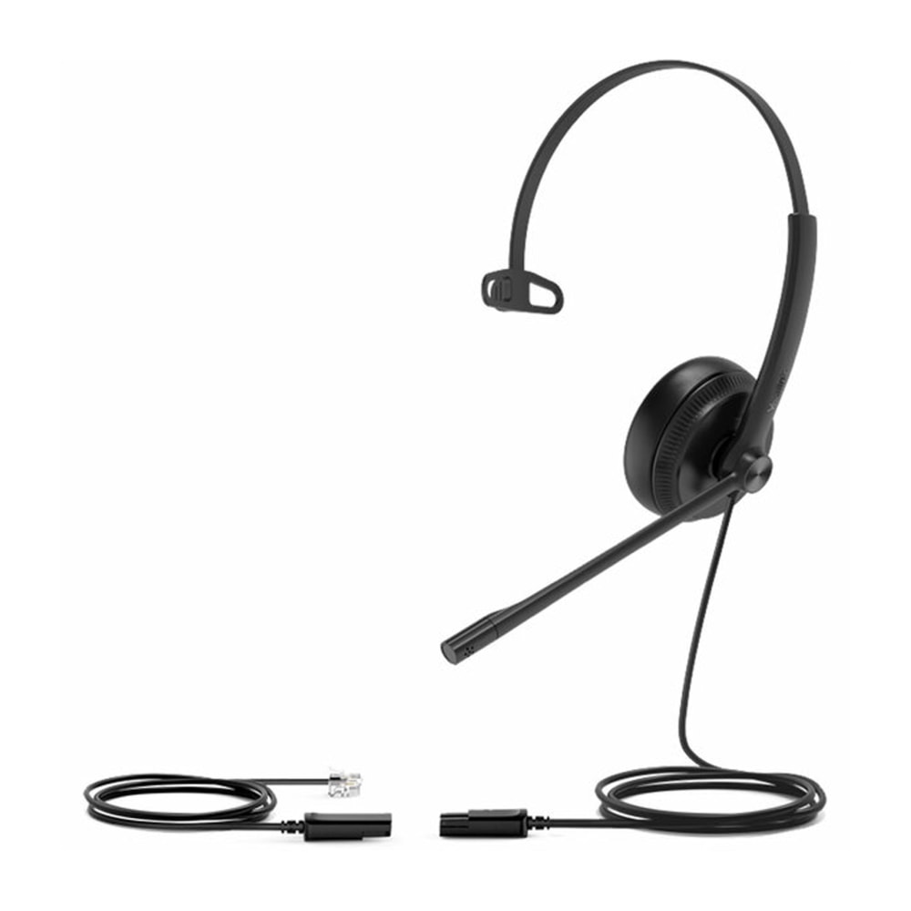 Yealink Mono Wired Headset With QD To RJ Port, Black, YEA-YHS34-MONO MPN:YEA-YHS34-MONO