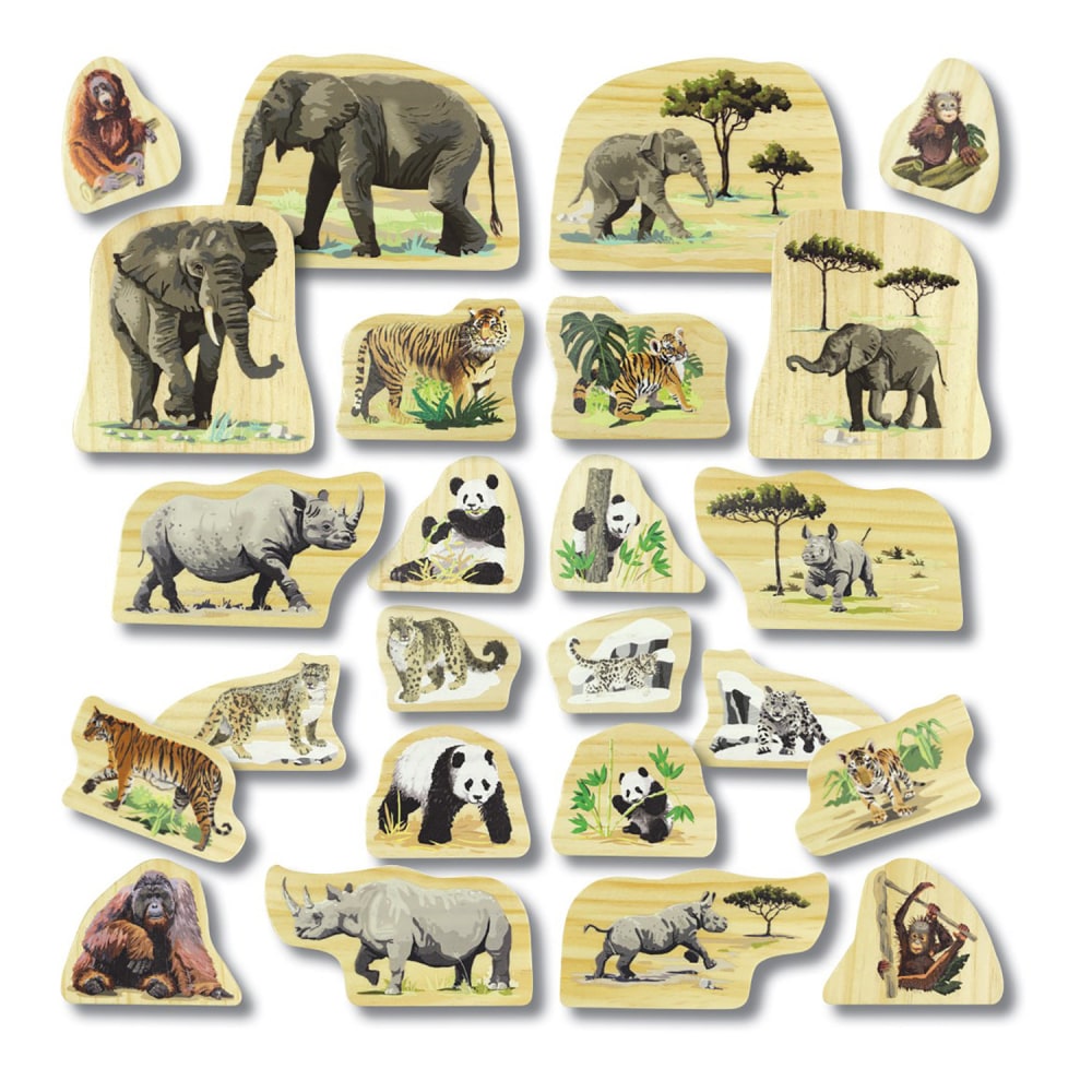 Yellow Door Animal Families Wooden Characters, Endangered MPN:YUS0203