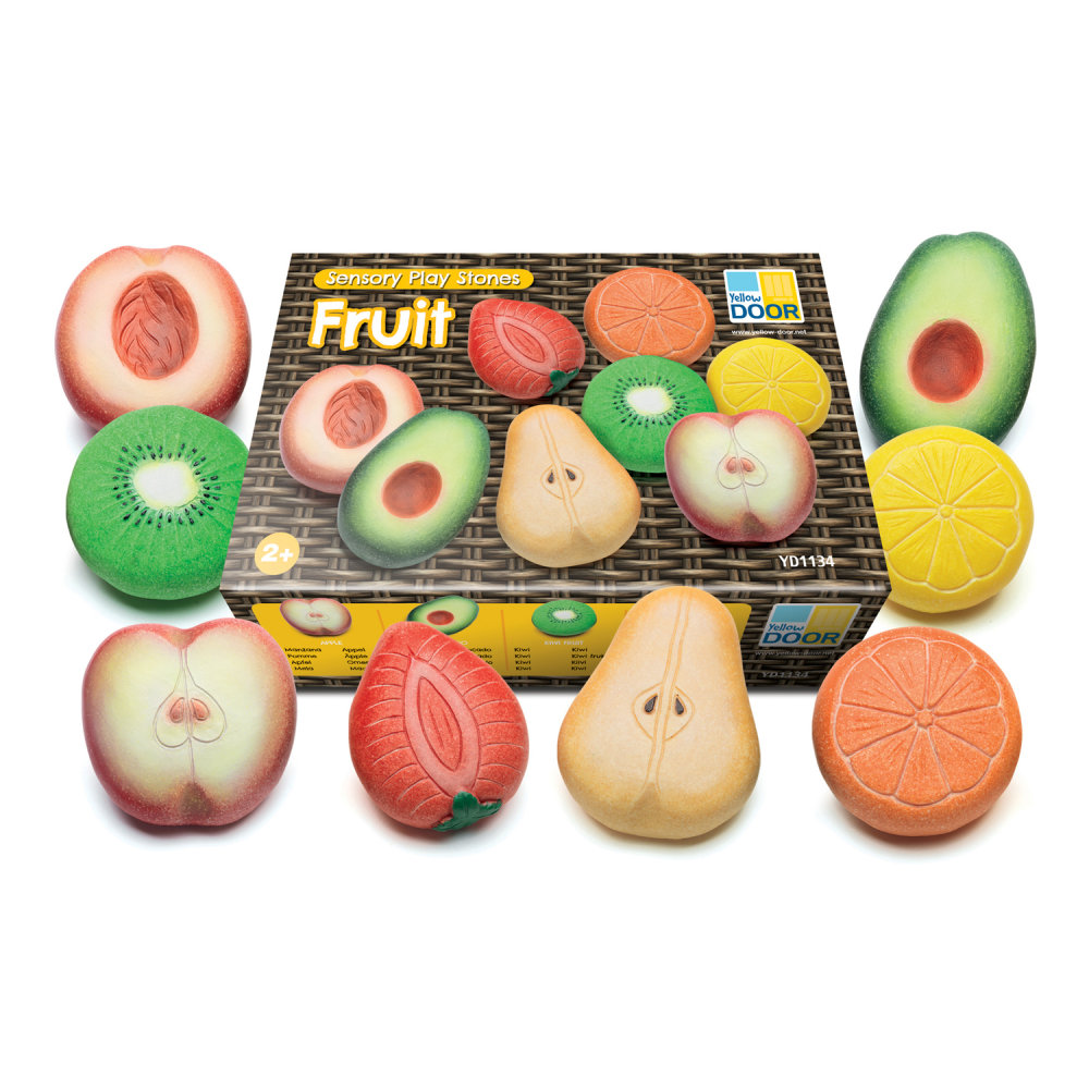 Yellow Door Sensory Stones, Fruit, Pack Of 8 Stones MPN:YUS1134