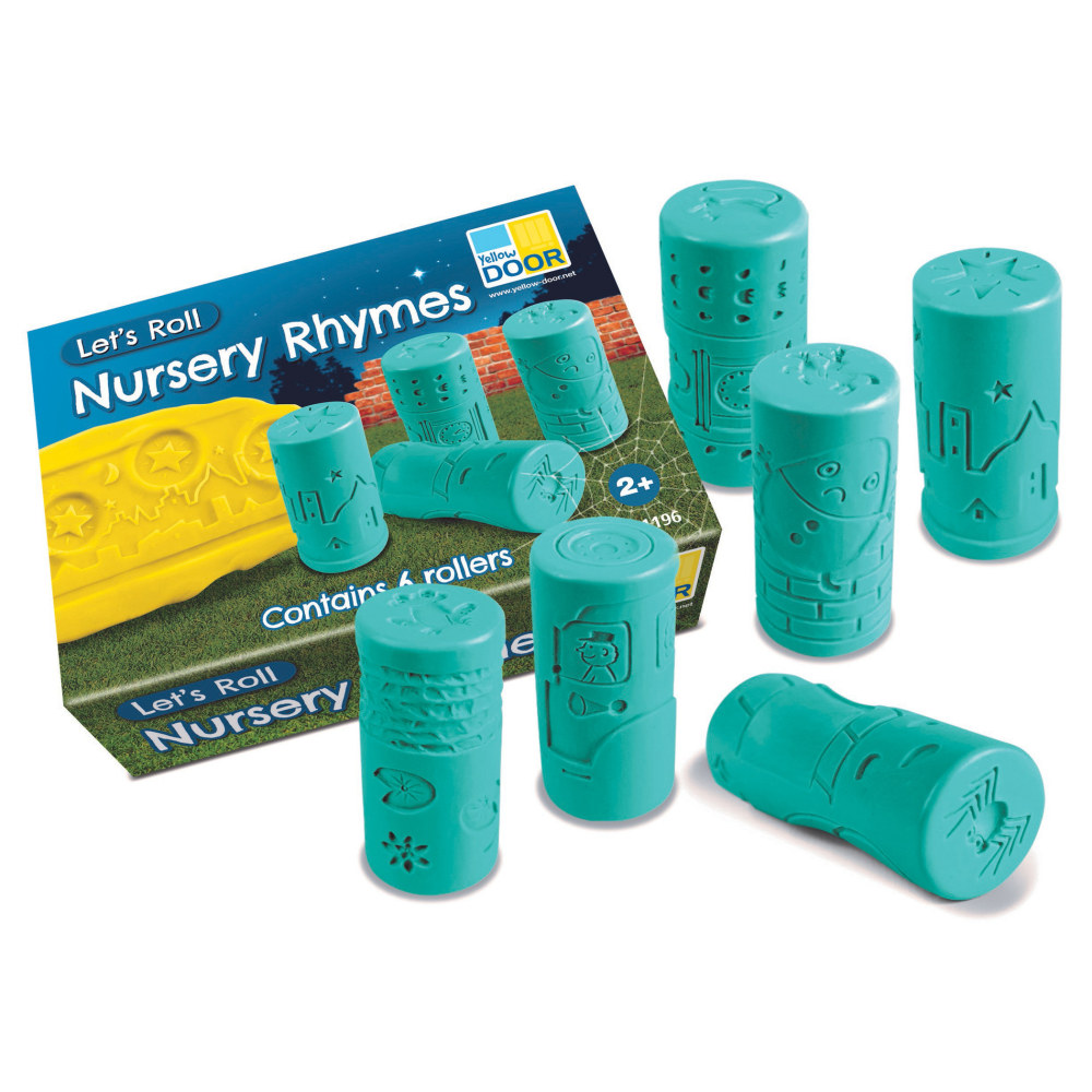 Yellow Door Lets Roll Roller Set, 2-3/4in x 1-3/8in, Nursery Rhymes, Set Of 6 Rollers MPN:YUS1196