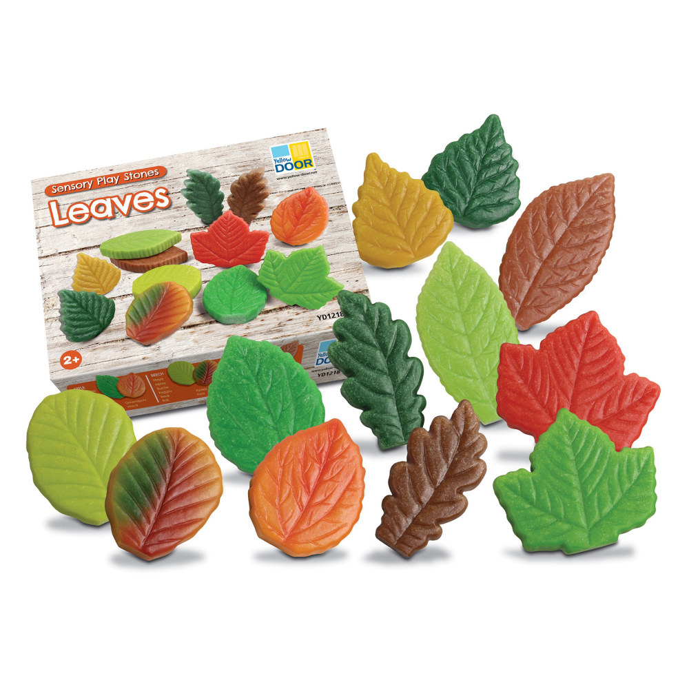 Yellow Door Sensory Play Stones, Leaves, Set Of 12 MPN:YUS1218