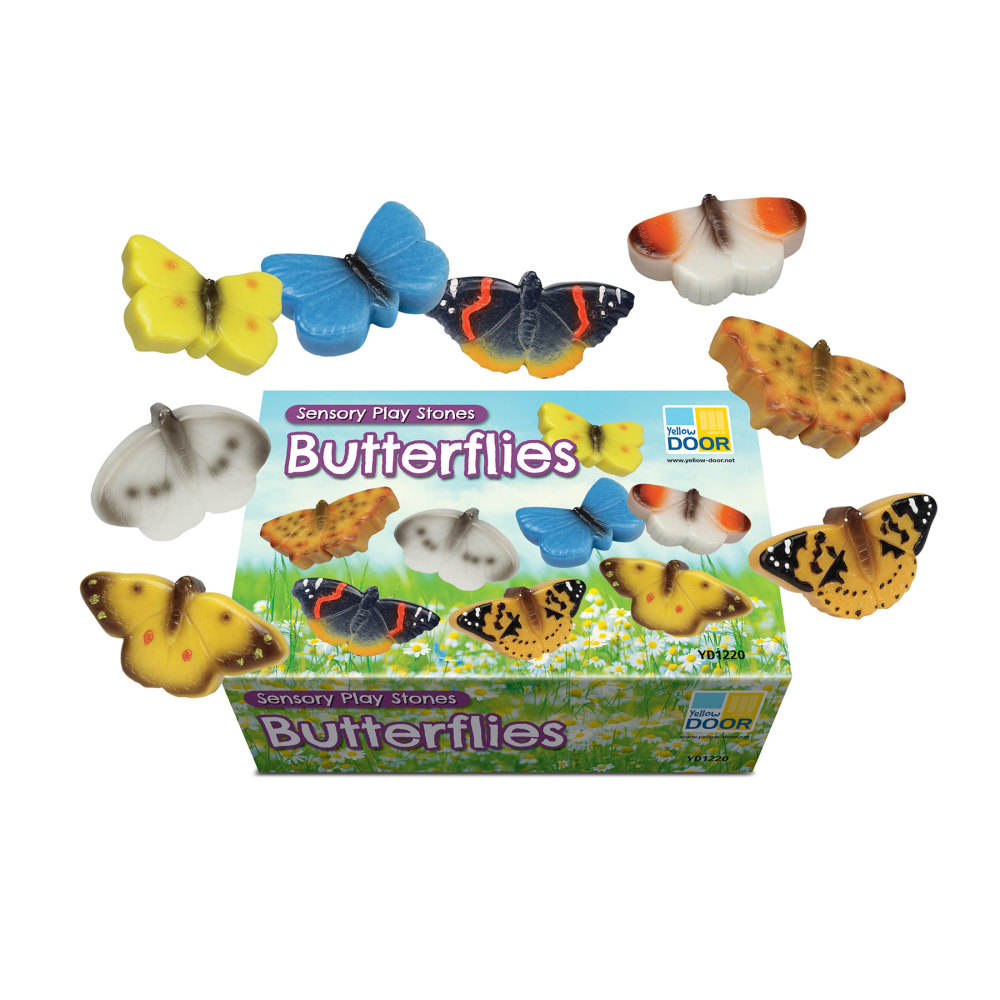 Yellow Door Sensory Play Stones, Butterflies, Set Of 8 MPN:YUS1220