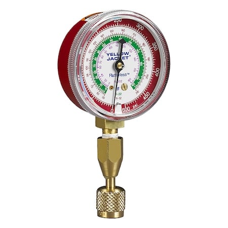 Test Gauge, 2 1/2 in Dia, Red, 500 psi MPN:40331