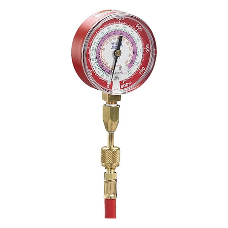Test Gauge, 3 1/8 in Dia, Red, 800 psi MPN:40344