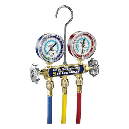 Manifold Gauge Set, 5 ft L, 2 1/2 in Gauge MPN:41211