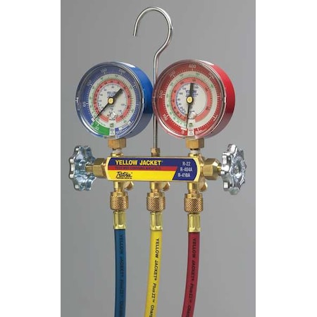 Manifold Gauge Set, 5 ft L, 3 1/8 in Gauge MPN:42024