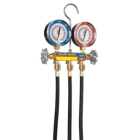 Manifold Gauge Set, 5 ft L, 3 1/8 in Gauge MPN:42044