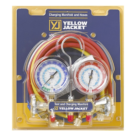 Manifold Gauge Set, 5 ft L, 3 1/8 in Gauge MPN:42205