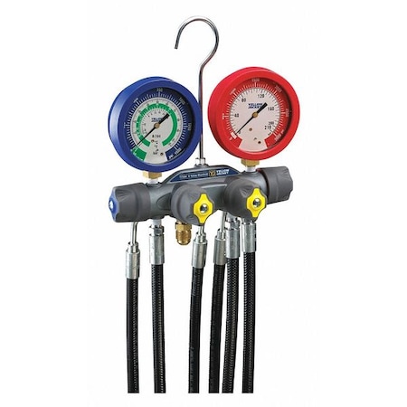 Manifold Gauge Set, 6 ft L, 3 1/8 in Gauge MPN:45925