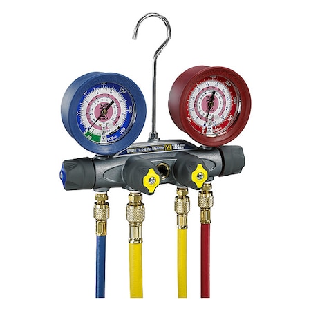 Manifold Gauge Set, 5 ft L, 3 1/8 in Gauge MPN:46003