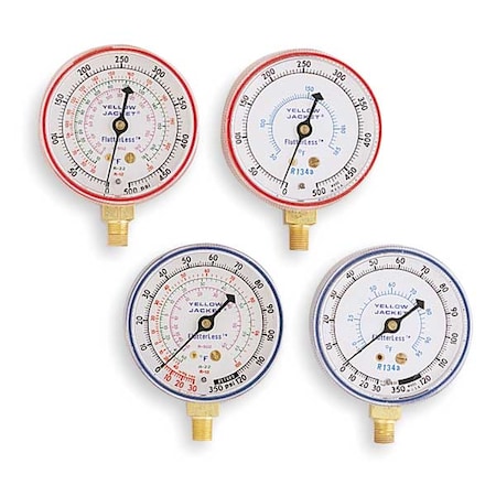 Gauge, 2-1/2 In Dia, Low Side, Blue, 120 psi MPN:49002