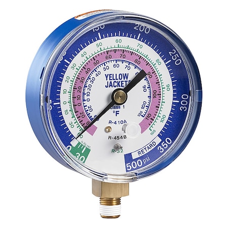 Test Gauge, 3 1/8 in Dia, Blue MPN:49118