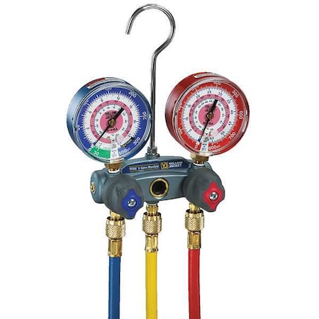 Manifold Gauge Set, 6 ft L, 3 1/8 in Gauge MPN:49847