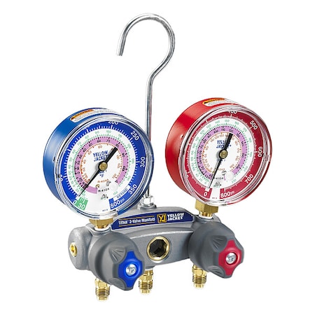 Manifold Gauge Set, 3 1/8 in Gauge MPN:49863