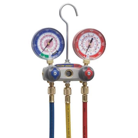 Manifold Gauge Set, 5 ft L, 3 1/8 in Gauge MPN:49867