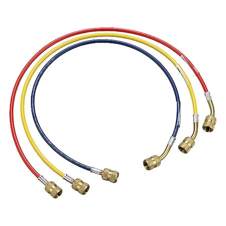 Hose Set, 2 ft L, Yellow, 3 Hoses MPN:61015