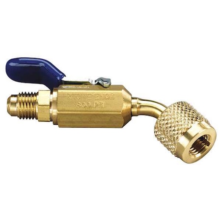 Ball Valve, 45 Deg, 8 1/2 in L, Brass MPN:93843
