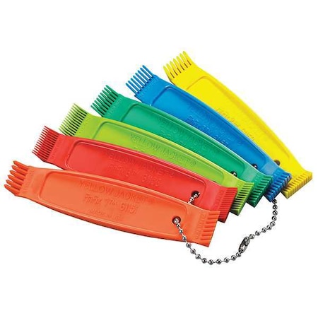 Fin Comb Set, Double Head, 8 to 20 Fins per Inch. Nylon, 6 Combs, Assorted Colors MPN:61158