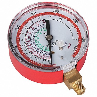 Gauge 3-1/8 In Dia High Side Red 800 psi MPN:49137