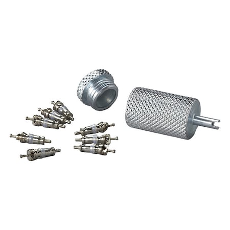 Valve Core Tool Kit, 8 1/4 in L, 1 in W MPN:19306