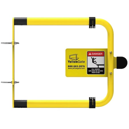 Self-Closing Safety Gate, Yellow, Aluminum MPN:11792-R2